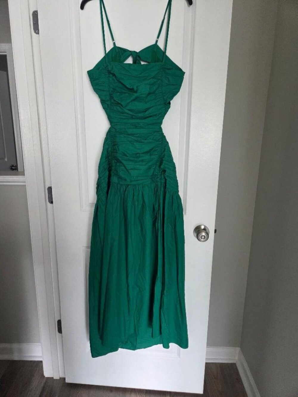 Loft Poplin Cutout Midi Dress